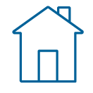 Line drawing of a house