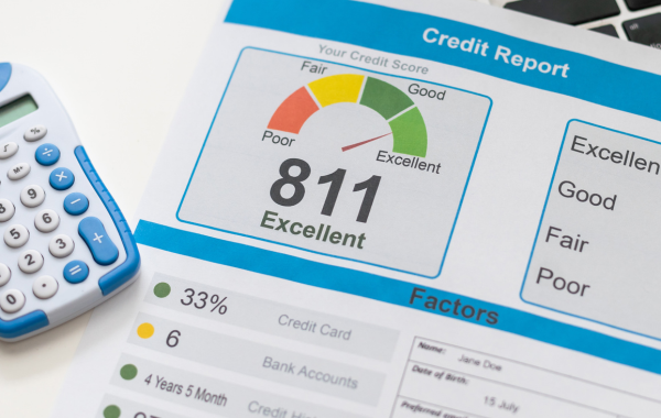 A photo of someone's credit report