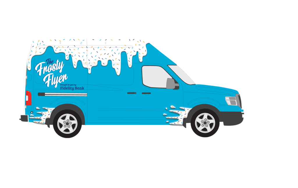 illustration of frosty flyer truck
